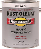 Professional 2593402 Striping Paint, Flat, Traffic White, 1 gal, Pail